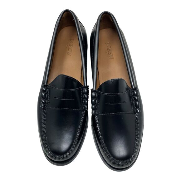 J Crew Penny Loafers Mens 9 Black Leather Sole Business Preppy Luxury Shoes main image 13